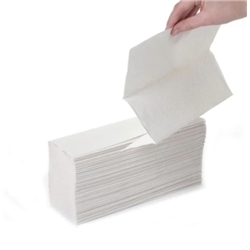 Luxury Z-Fold Hand Towels White 2ply 23x23cm (3000 Sheets)