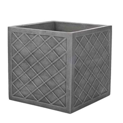 Lazio Pewter Small 32cm Square Planter {GN697}