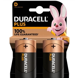 Duracell Alk Plus Power D Pack of 2