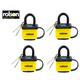 Securit s1166 Weather Resistant Padlock Yellow/Black 40mm