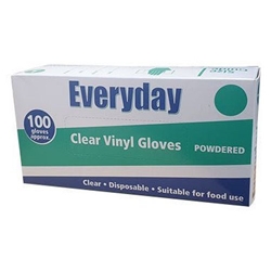 Aurelia DELIGHT Clear Lightly Powdered LARGE Vinyl Gloves 100's