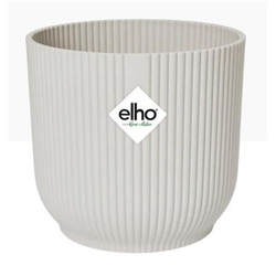 Elho Vibes Fold Round 14cm Display INDOOR Pot SILKY WHITE