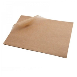 Greaseproof Plain Brown Paper 250x200mm Pack 100's