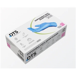 DTS Protect Blue Vinyl Gloves- 1 Box of 100 Gloves- EXTRA LARGE