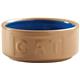 Cane & Blue Lettered Cat Bowl 13cm