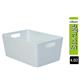 Wham White Rectangular Studio Basket 4.02 3.9 Litre