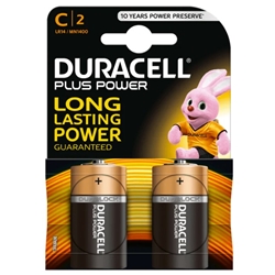 Duracell Alk Plus Power C Pack of 2