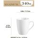 Fixtures Stylish 12oz Plain White Conical Mug
