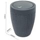 Addis Rattan Charcoal Bathroom Bin 5 Litre