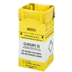25 Litre Clinisafe Yellow Cardboard Carton x10



