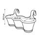 Elho Corsica Easy Hanger Trio VINTAGE BLUE Planter