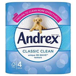 Andrex White Toilet Roll 4 Pack - PACK (6)