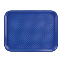 Fixtures Blue Plastic Fast Food Serving Tray {34cm x 26cm}