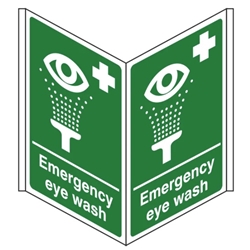 Emergency Eye Wash Projecting Sign - 500x300mm - 3mm Correx