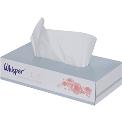 2 ply Whisper White Facial tissue 100 sheet x 36