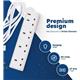 Fixtures Extension Lead 2m 4 Socket White