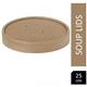 Caterpack 12-16oz Kraft Soup Lids Pack 25's