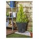 Wham Black Square Metallica Planter 23cm H307