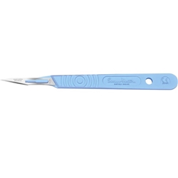 Sterile Disposable Scalpel - Blade No. 11P w/ Handle - Pack of 10
