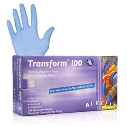 Aurelia ® Transform ® - Thin Powder-Free Nitrile Examination Gloves - S - x100
