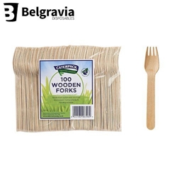 Belgravia CaterPack Wooden Forks Pack 100's