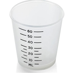 Medicine measure, black line graduations for easy reading 60ml x1500