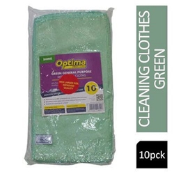Janit-X Microfibre Cleaning Cloths Green Pack 10's