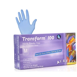 Aurelia ® Transform ® - Thin Powder-Free Nitrile Examination Gloves - M - x100