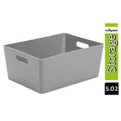 Wham Grey Rectangular Studio Basket 5.02 11.5 Litre - PACK (462)