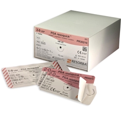 Undyed 6/0 usp 1x45cm 3/8 circle cutting needle precision - Box of 24