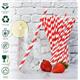 Belgravia Red & White Paper Stripey Straws Pack 500's