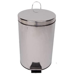 SILVER 20 Litre Pedal Bin