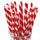 Belgravia Red & White Paper Stripey Straws Pack 500's