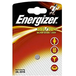 Energizer 392/384 Silver Oxide 1.55V - Box of 10 cells