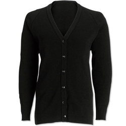 Women’s long line cardigan/Black (Size 8) 
