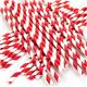 Belgravia Red & White Paper Stripey Straws Pack 500's