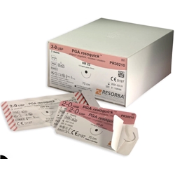 Violet 3/0 usp 1x70cm 1/2 circle round bodied needle 22mm - Box of 24 

