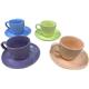 3oz Fixtures Colours Cup, Saucer & Stand 8 Piece Set