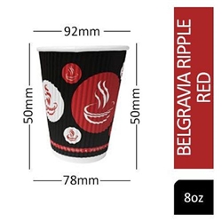 Belgravia 8oz Red Tea & Coffee Paper Cups 50's