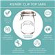 Kilner SQUARE CLIP TOP Jar 1 Litre (0025.511)