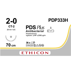 PDS PLUS, monofilament, violet, 2-0, 70cm, Taperpoint   ,26mm, 1/2C, Box 36