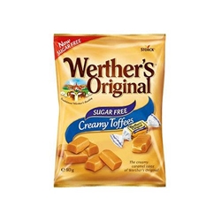 Werther's Original Sugar Free Creamy Toffees 80g - PACK (18)