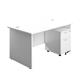 1400X800 Panel Rectangular Desk White + 2 Drawer Ped