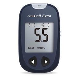 On Call Extra blood glucose meter, On Call Extra Lancing device