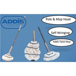 Addis Metallic Grey Twist Top Mop
