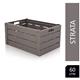 Strata Black Wood Effect Folding Crate 60 Litre