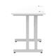 Impulse 800/600 Rectangle Silver Cantilever Leg Desk White Ref MI002894