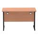 Impulse 1200 x 600mm Straight Desk Beech Top Black Cantilever Leg