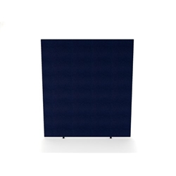 Impulse Plus Oblong 1800/1600 Floor Free Standing Screen Royal Blue Fabric Light Grey Edges