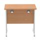 Impulse 800/600 Rectangle Silver Cantilever Leg Desk Oak Ref MI002904